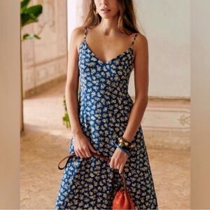 Sezane Marguarita Dress Cara Print - Size 10 / Euro 42